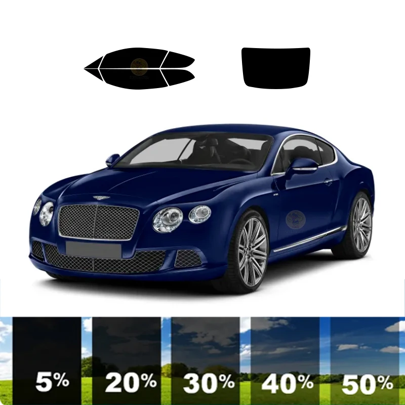 

precut Removable Window Tint Film For Car 100% UVR 5%-70%VLT Heat Insulation Carbon ﻿For BENTLEY CONTINENTAL 2DR COUPE 2012-2013