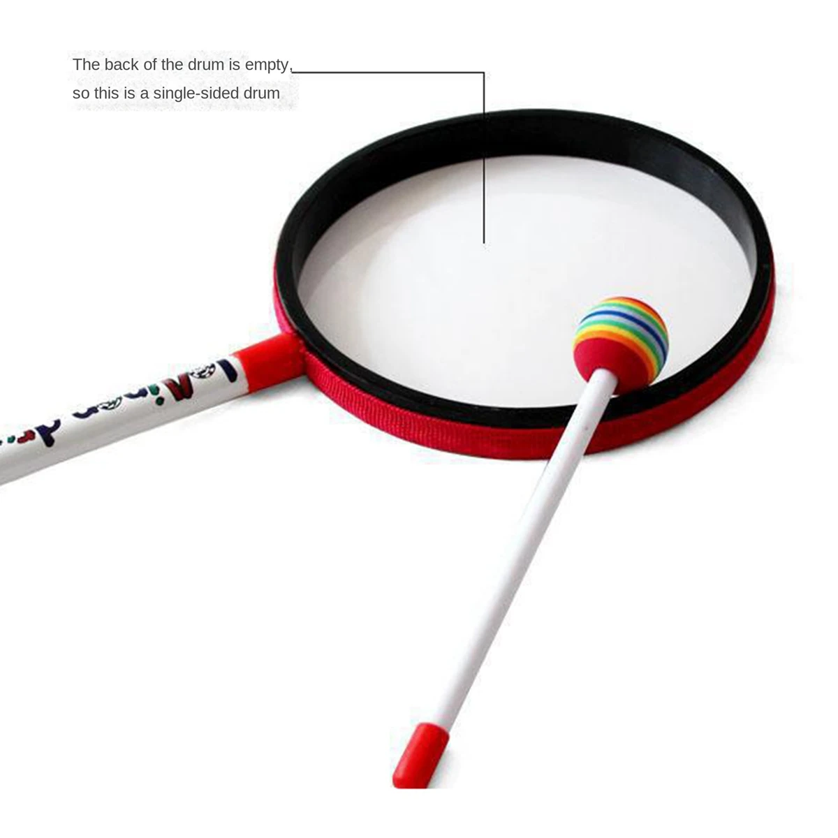 Sports Orff Instruments Lollipop Drums 6/8/10 Inch Three Size Dance Props Percussion Instruments Hand Drum Education Toys