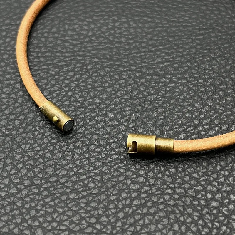 Vintage Takahashi Style Leather Rope Bracelet Leather Ring Bracelet Cowhide Heavy Industry Personality