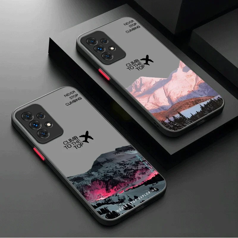 雪山航空機ケース Samsung Galaxy A05 A05S A33 A54 A24 A34 A14 A53 A23 A13 A52 A52S A32 A22 A12 A51 A71 A31 A50用