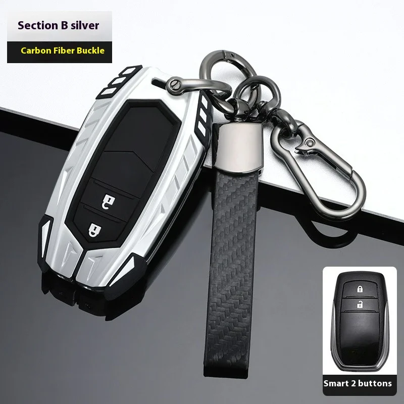 

Чехол для автомобильного ключа из сплава для Toyota Land Cruiser 200 300 Prado Crown TLK 200 Yaris Cross Hilux Innova Fortuner Camry 55