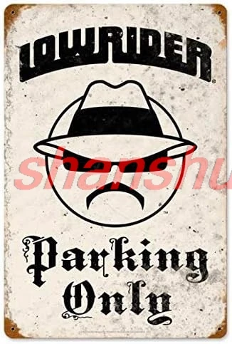 Metal Tin Signs Wall Decor Vintage Lowrider Parking 8 x 12 Inch Man Cave Indoor Shop Bar Poster Home Garage HAI