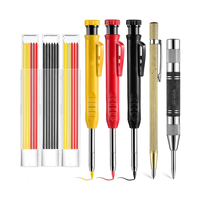 8 Packs Scriber Marking Tools, Carpenter Pencils Set with Automatic Center Punch, Carbide Scribe Tool