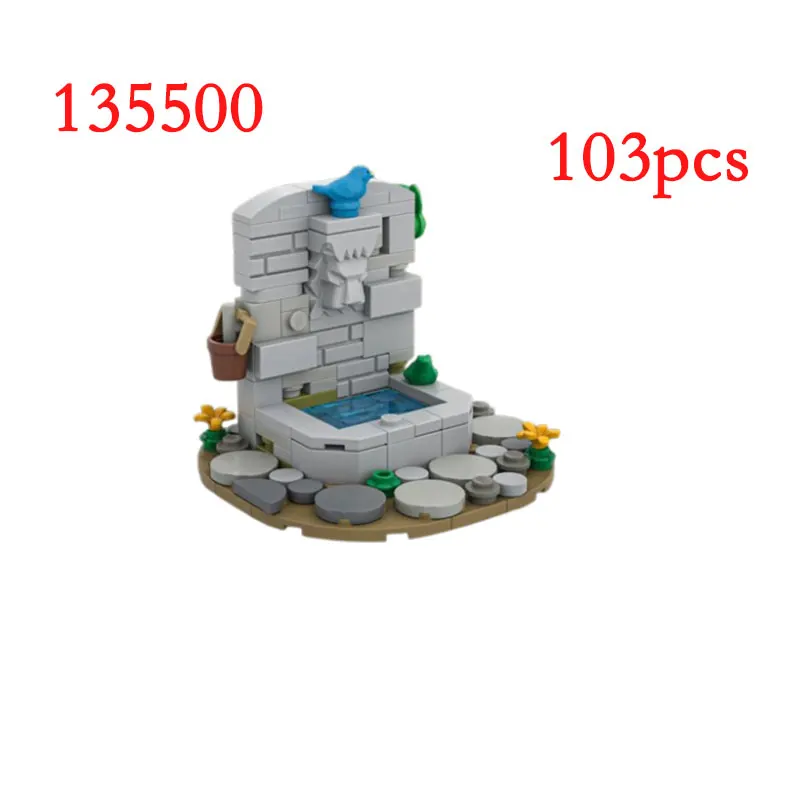 Spot MOC-136382 135500 132385 122060 etc. Medieval architecture small particle assembly building blocks educational toy model gi