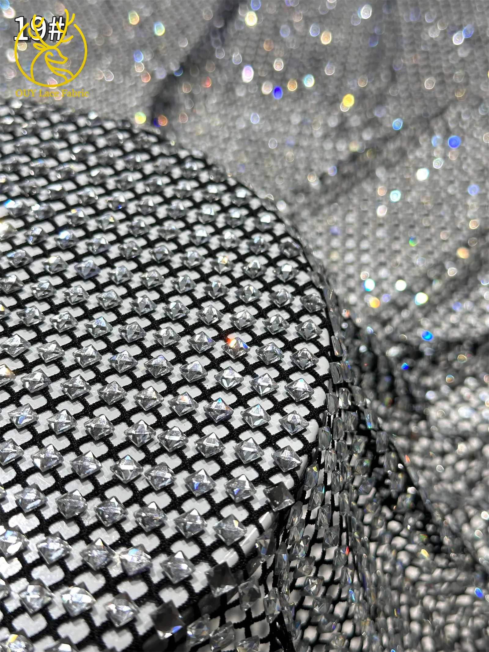 Hochwertiger nigerianischer Glasrhinestone-Netzstoff 2026 – Königliche afrikanische französische Strass-Kristallspitze für Party- und Abendkleider zum Selbermachen – Detail 26