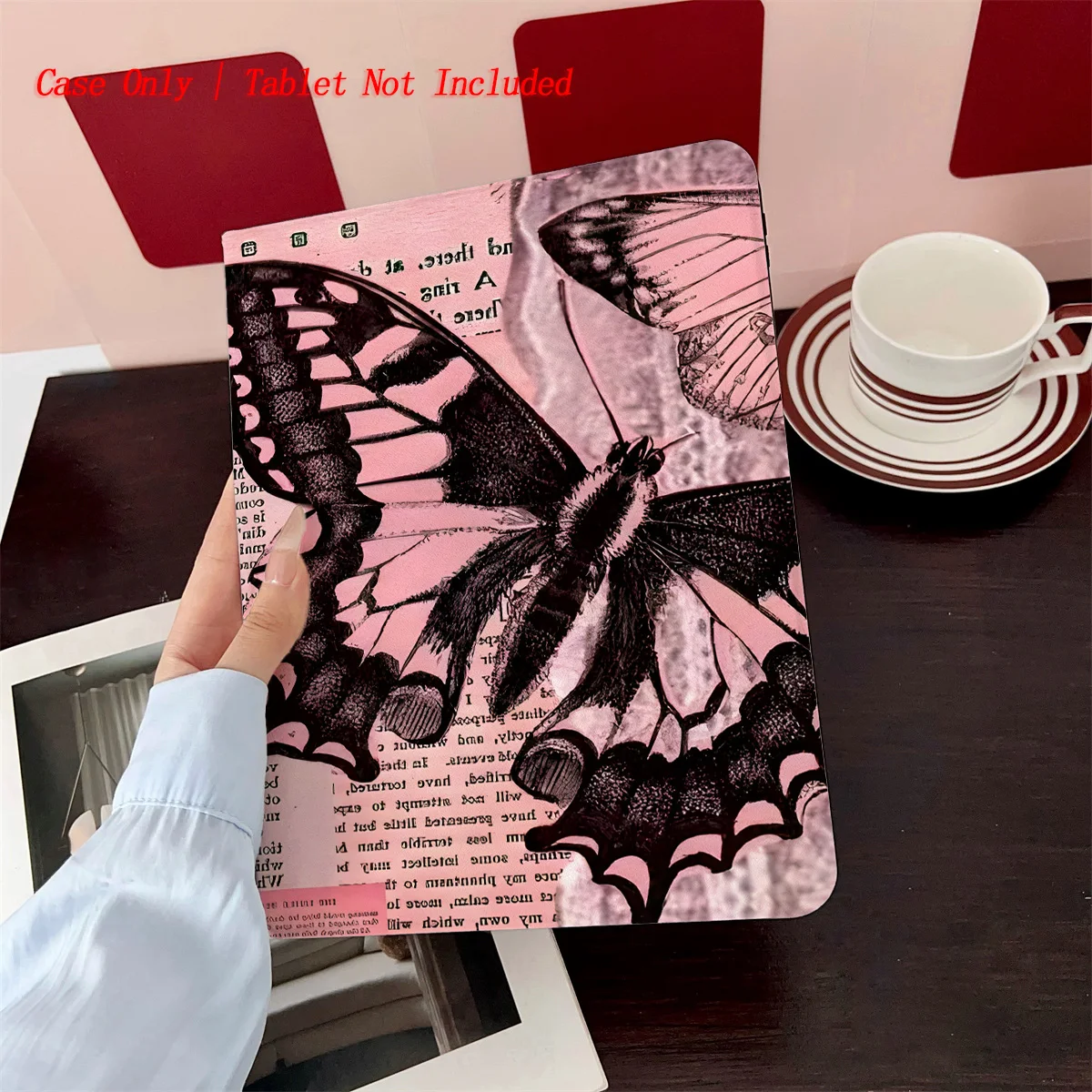 

Chic Black Bow & Hot Pink Background Pattern iPad Case for 11th Gen 10.2/10th Gen Auto Sleep/Wake Anti-Yellowing Cover