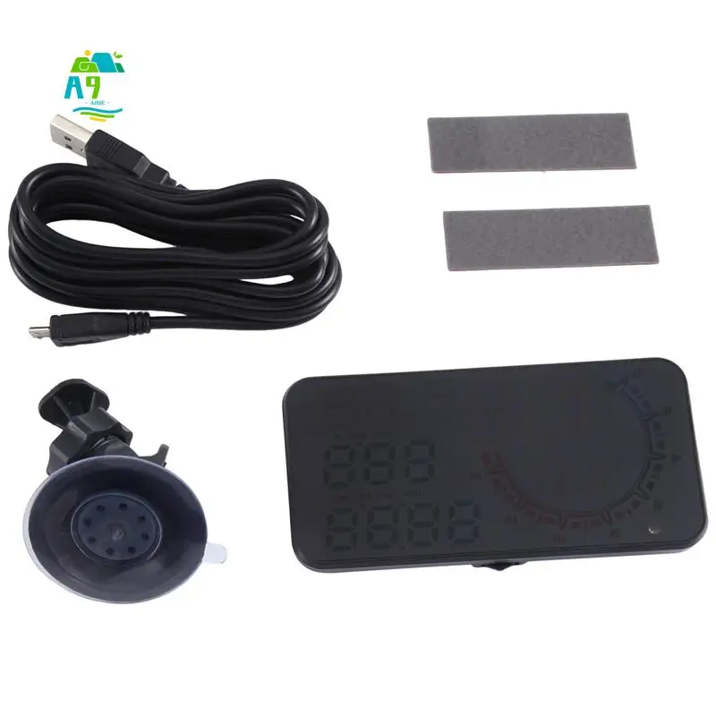 

A09E-G11 HUD Head-Up Display GPS Car Display Speeding Alarm Driving Speed Universal Black Easy To Use