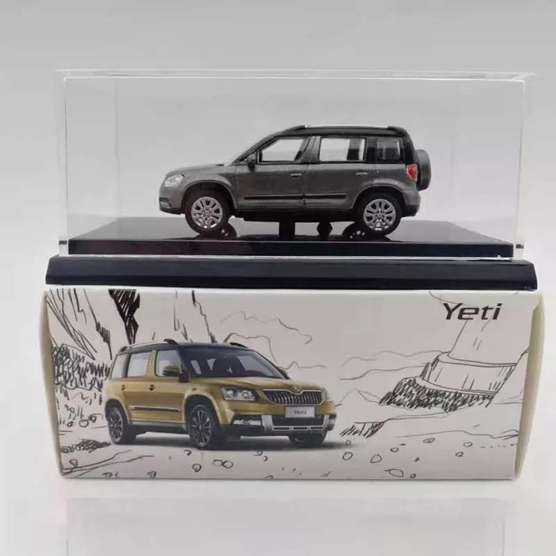 Diecast Alloy 1/64 Skoda Yeti 30th Anniversary Edition Set Gift Box Car Model  Classics Adult Souvenir Gift Static Display