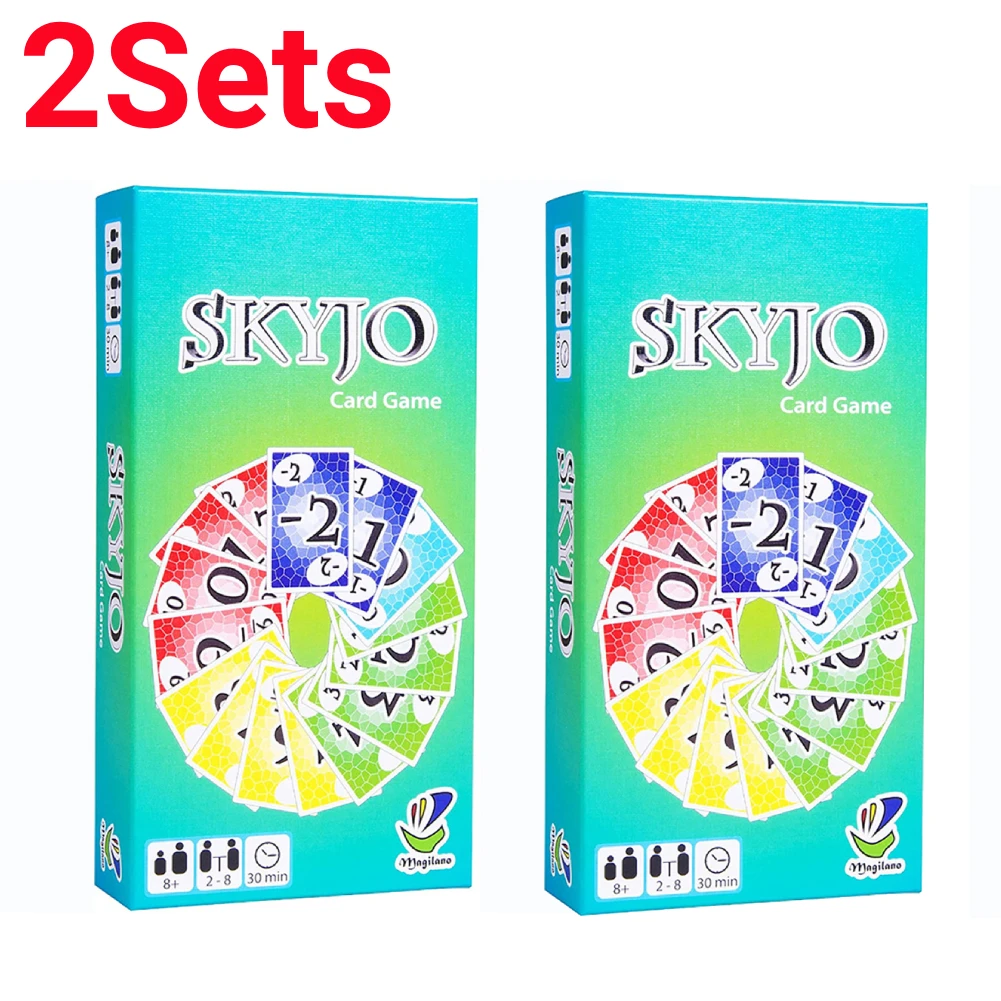 2Sets Skyjo Card Game Multiplayer The Ultimate Cards Game Family Entertainment Exciting Classic Board Game for Friends Party