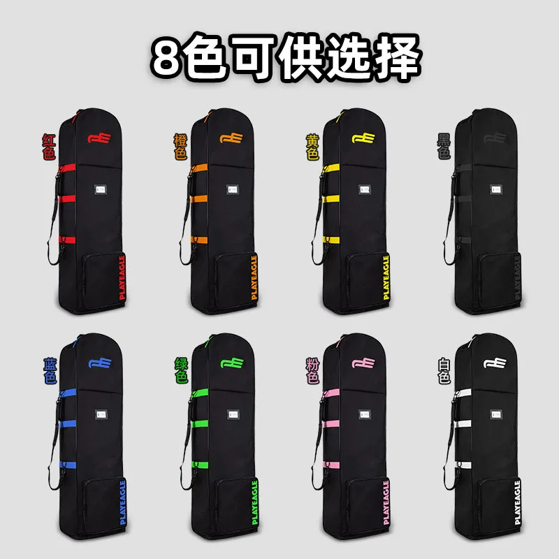 حقيبة سفر للجولف من PLAYEAGLE بطبقة واحدة من النايلون مع عجلات متعددة الألوان لفحص الخطوط الجوية