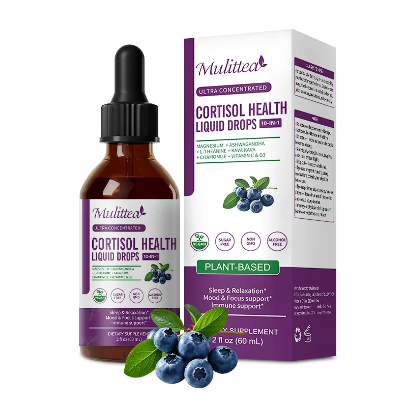 

Mulittea Ультраконцентрированные жидкие капли Cortisol Health 10-в-1 Экстракты растений помогают баланс гормонов улучшить здоровье придорожнениях