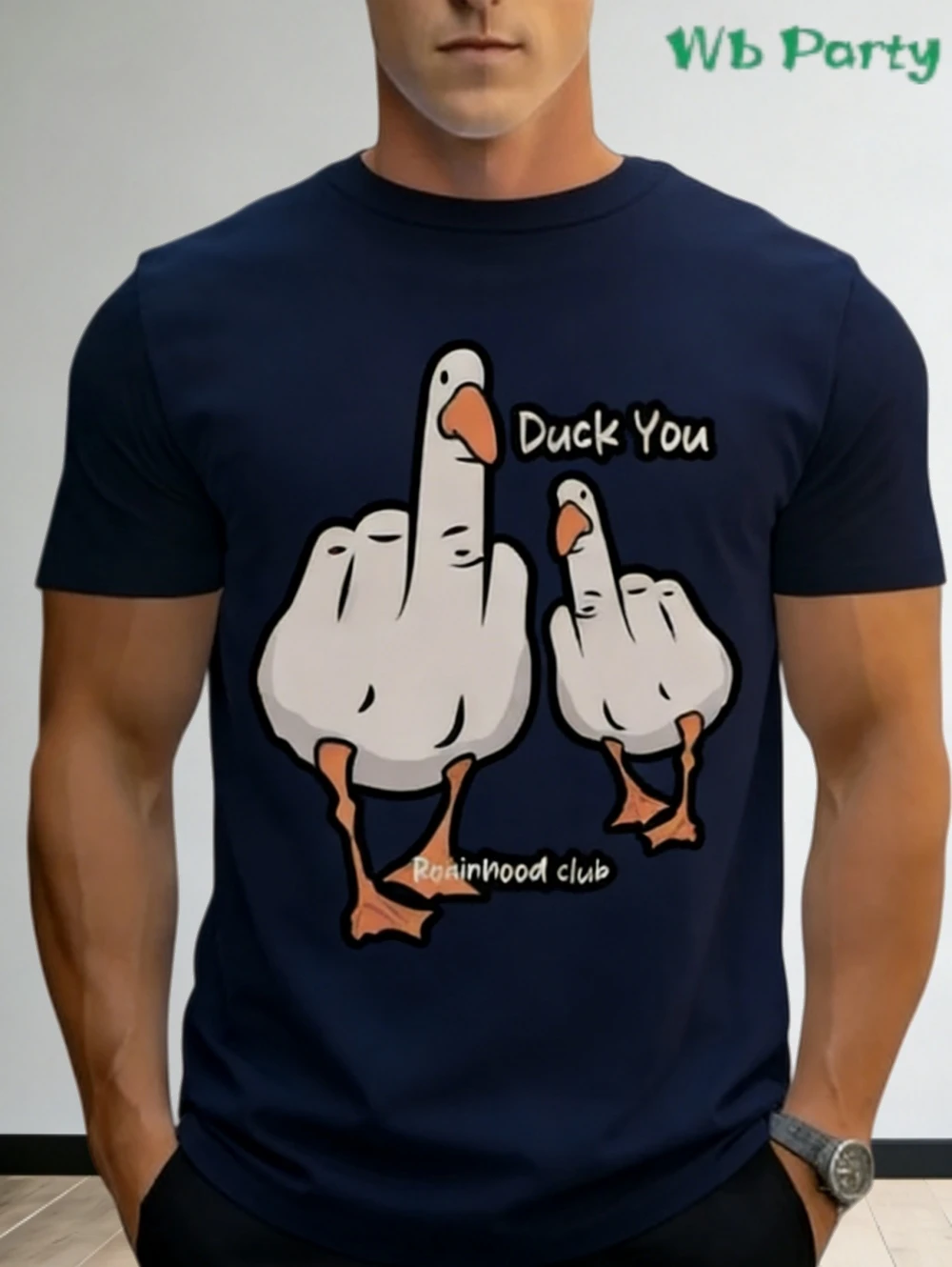 

Мужская футболка с графическим принтом, повседневная классическая футболка с простым забавным принтом утки, с круглым вырезом, с короткими рукавами, удобная футболка, летняя модная одежда