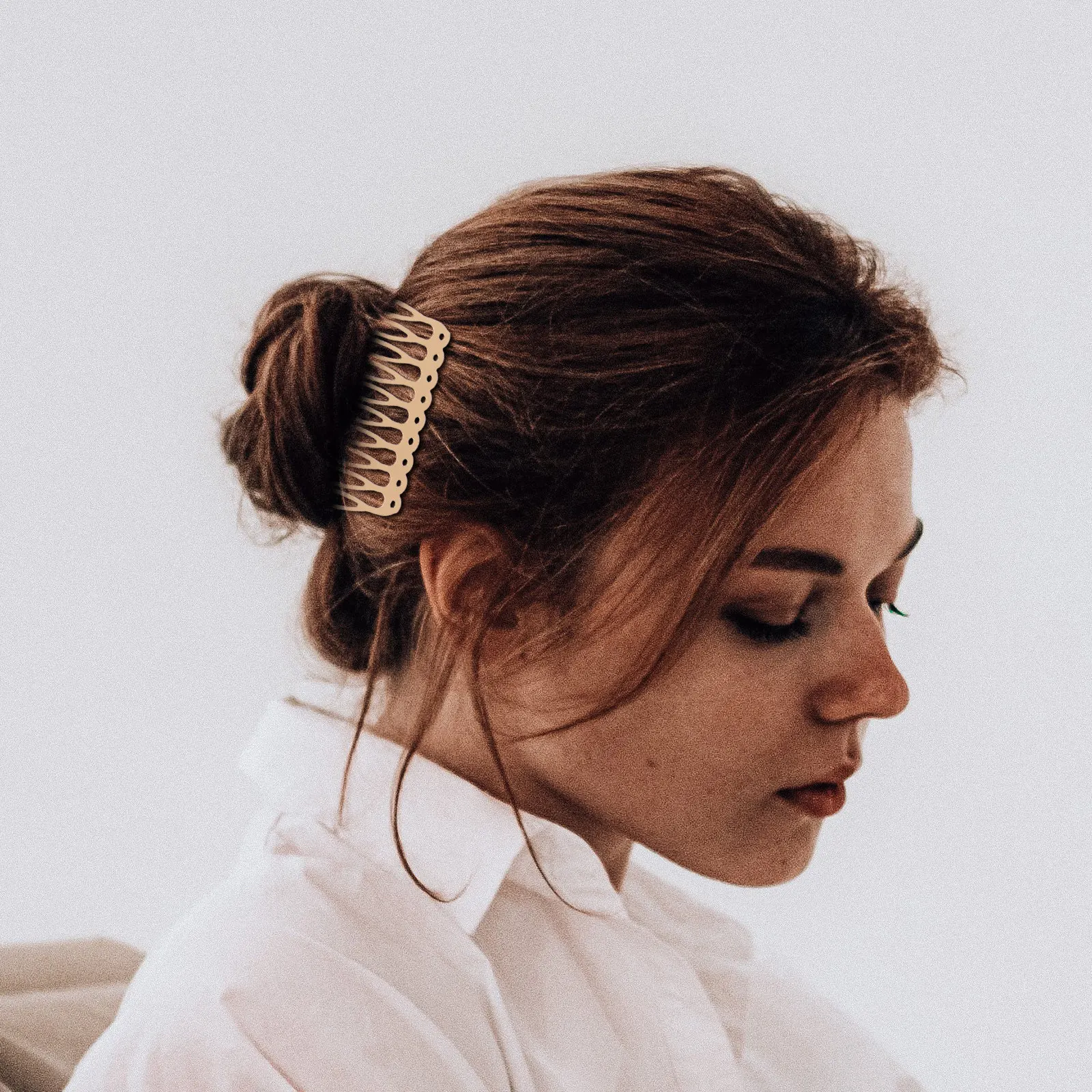 

20Pcs Hairpin Materials Metal Side Comb Pins Fork Clip Teeth Stick Bridal Wedding Hair Accessories Updo Veil Combs DIY Kit