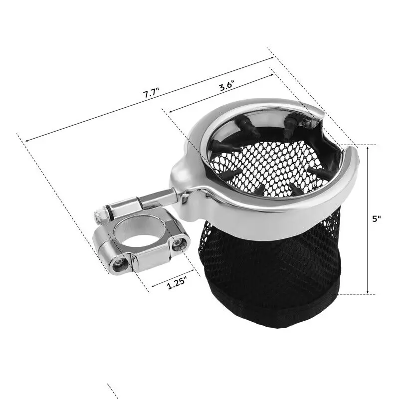 حامل أكواب للمشروبات على المقود مقاس 1.25 بوصة للدراجات النارية العالمية لهارلي #3