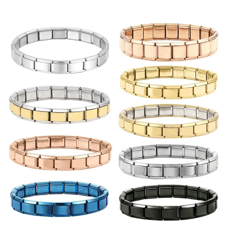 Italian Charm Bracelets DIY Basic Elastic Charm Stainless Steel Bracelet Fashion Women'S Jewelry Making Wholesale