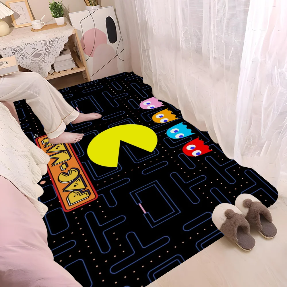 P-Pac M-Man Cartoon Floor Mat Rectangle Anti-slip Home Soft Badmat Front Door Indoor Outdoor Mat Welcome Doormat