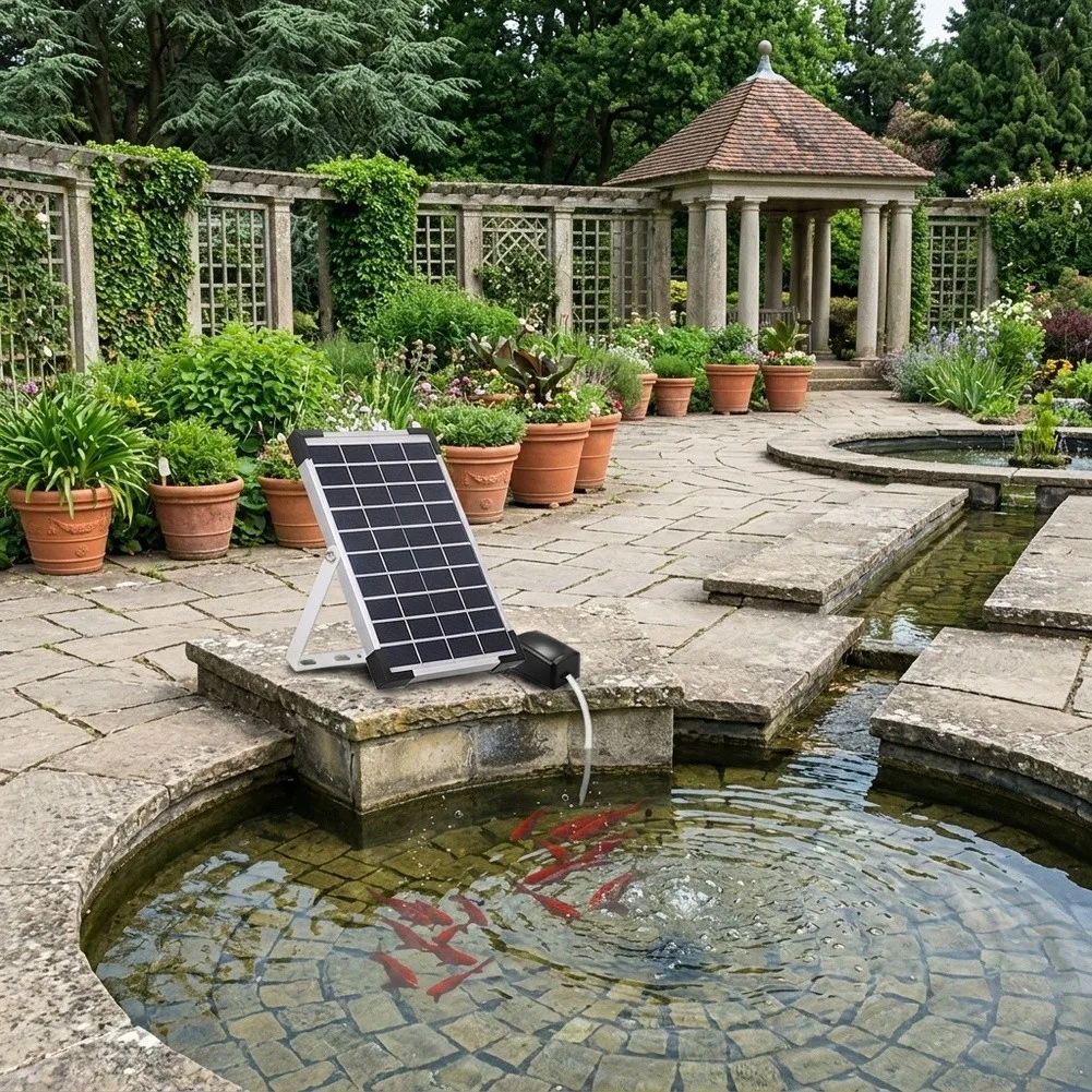 5W Solar Powered Oxygen for Home Aquariums Outdoor Fishing Trips and Small Pond Maintenance No Battery Required