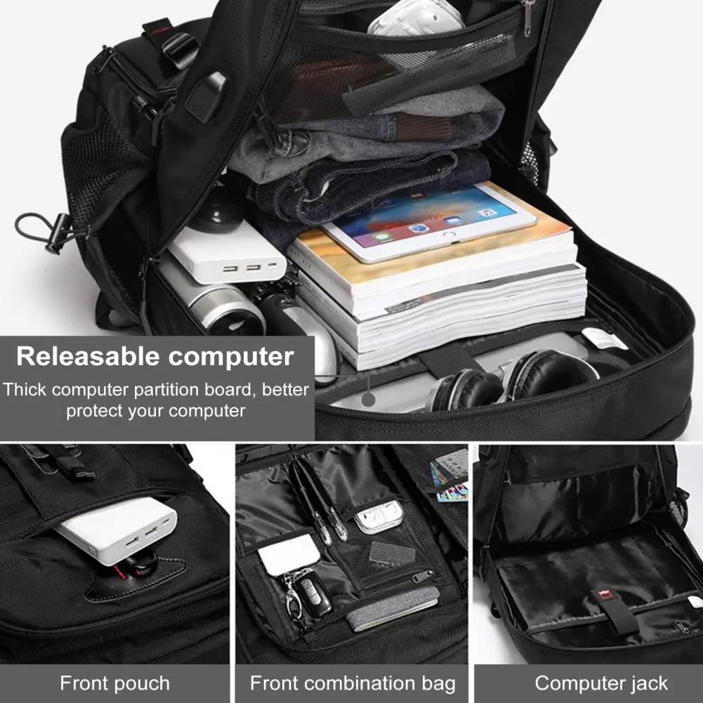 

80L Large Capacity Backpack - USB Charging Port, Multi-Pockets, Adjustable Shoulder Straps, Waterproof, Ideal for College, Hikin