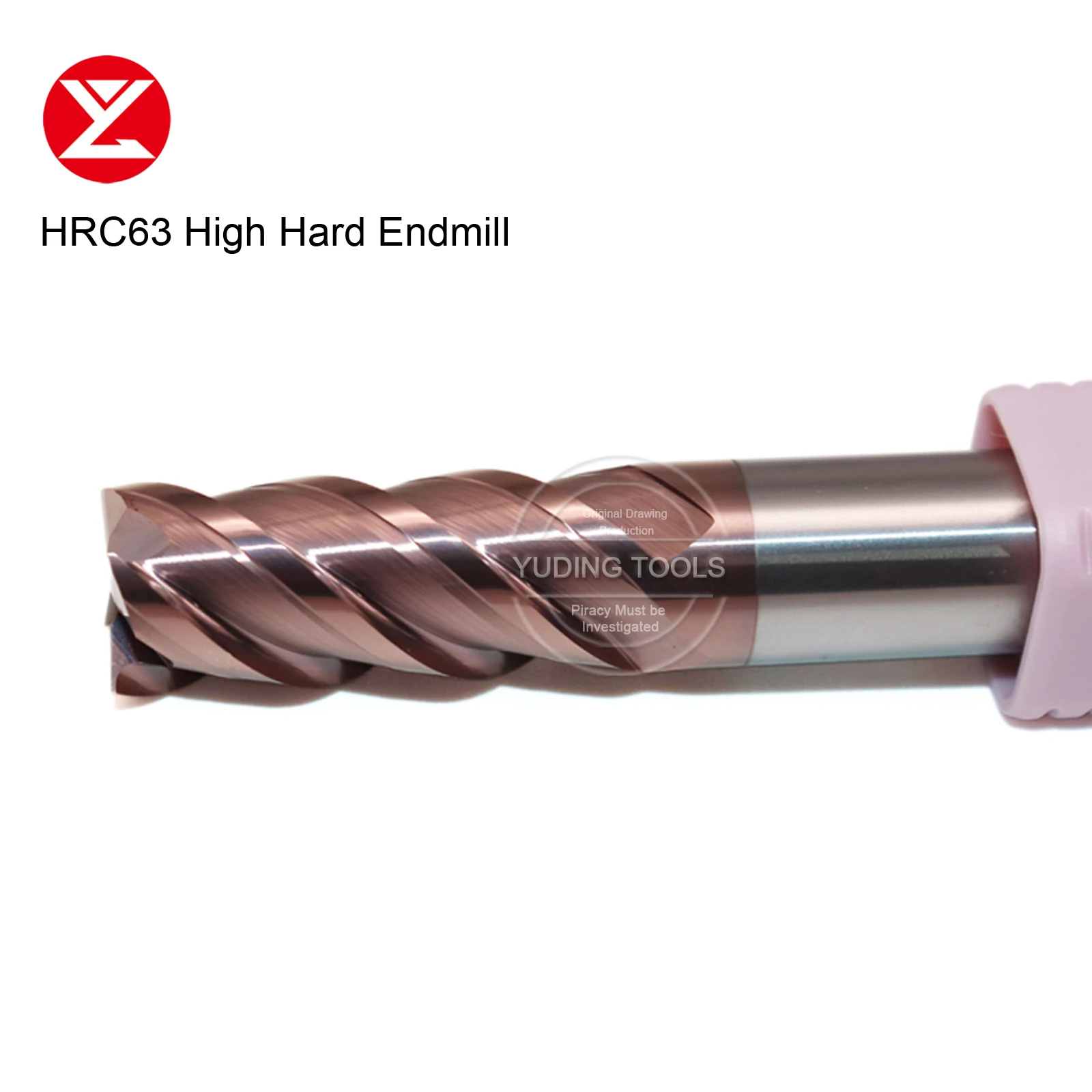 HRC63 Solid Carbide Milling Cutter Tungsten Steel Endmill 4mm 6mm 8mm 10mm 12mm For High Hardness Material Steel Mold Steelal