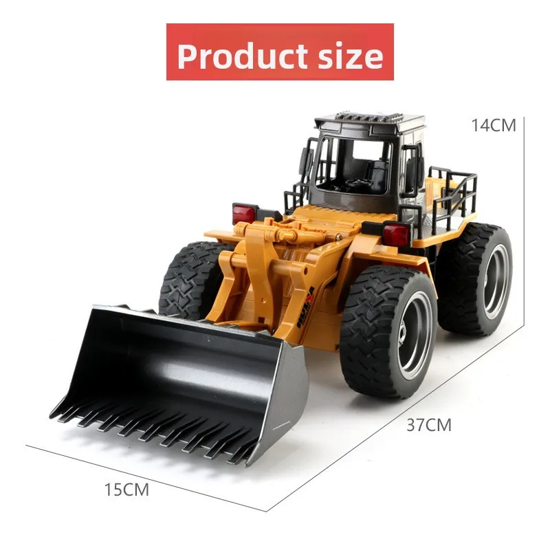 รถของเล่นสุดเจ๋ง ของขวัญสุดสนุก - รถบรรทุกบังคับวิทยุ 6 ช่องสัญญาณ อัลลอยด์ ขนาด 1:18 รถบูลโดเซอร์จำลอง รถบังคับวิทยุ รถบรรทุกมอนสเตอร์ ของเล่นสำหรับเด็ก