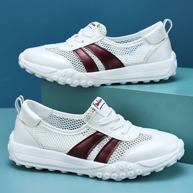 

Tough Durable Men Mesh Running Shoes Breathable Textile Material Not Easy Deform Outdoor Sport Shoes