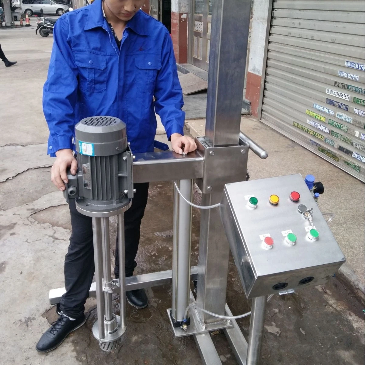 High viscosity and high shear emulsifier, dispersion mixing, high speed vacuum homogeneous emulsifier