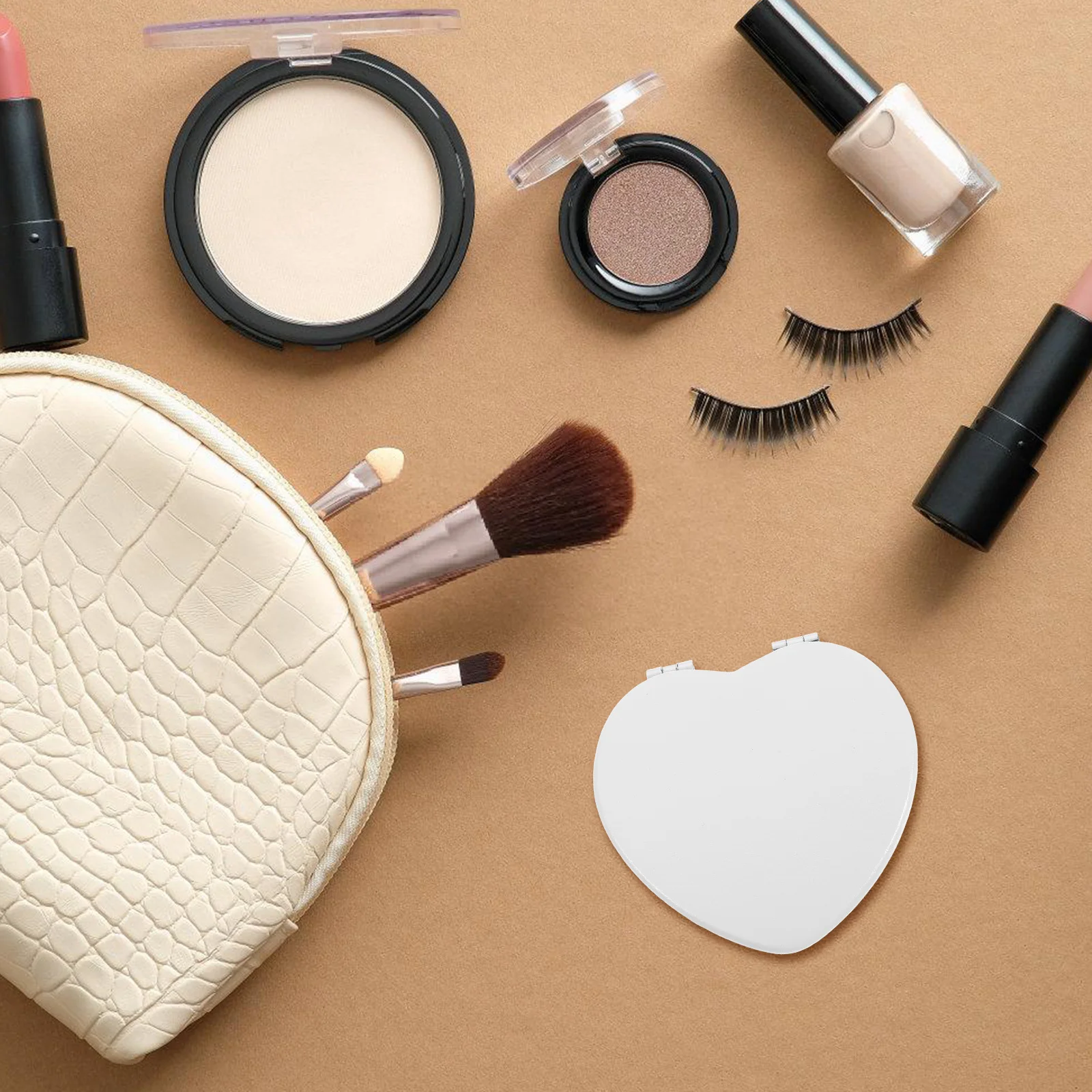 2 قطعة مرآة صغيرة على شكل قلب مرآة شخصية رائعة للنساء المراهقات فكرة هدية مرايا شخصية مرايا يدوية