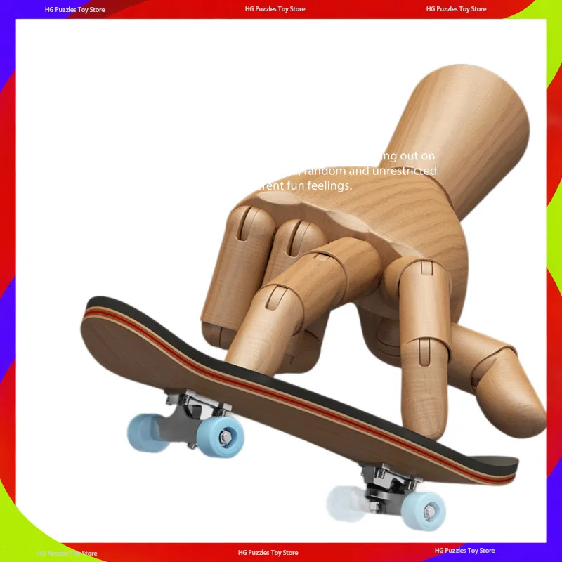 Professional Wooden Finger Skateboard with Bearing White Wheels Screwdriver Kit Mini Fingerboard Toy Collectible Hobby Souvenir