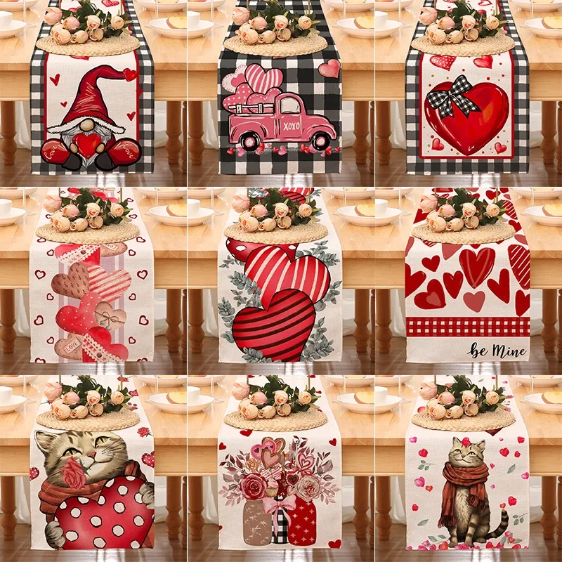 

Christmas Table Runner Xmas Linen Table Flag Cover Merry Christmas Decorations For Home Navidad Noel Gifts Snowman Tablecloth