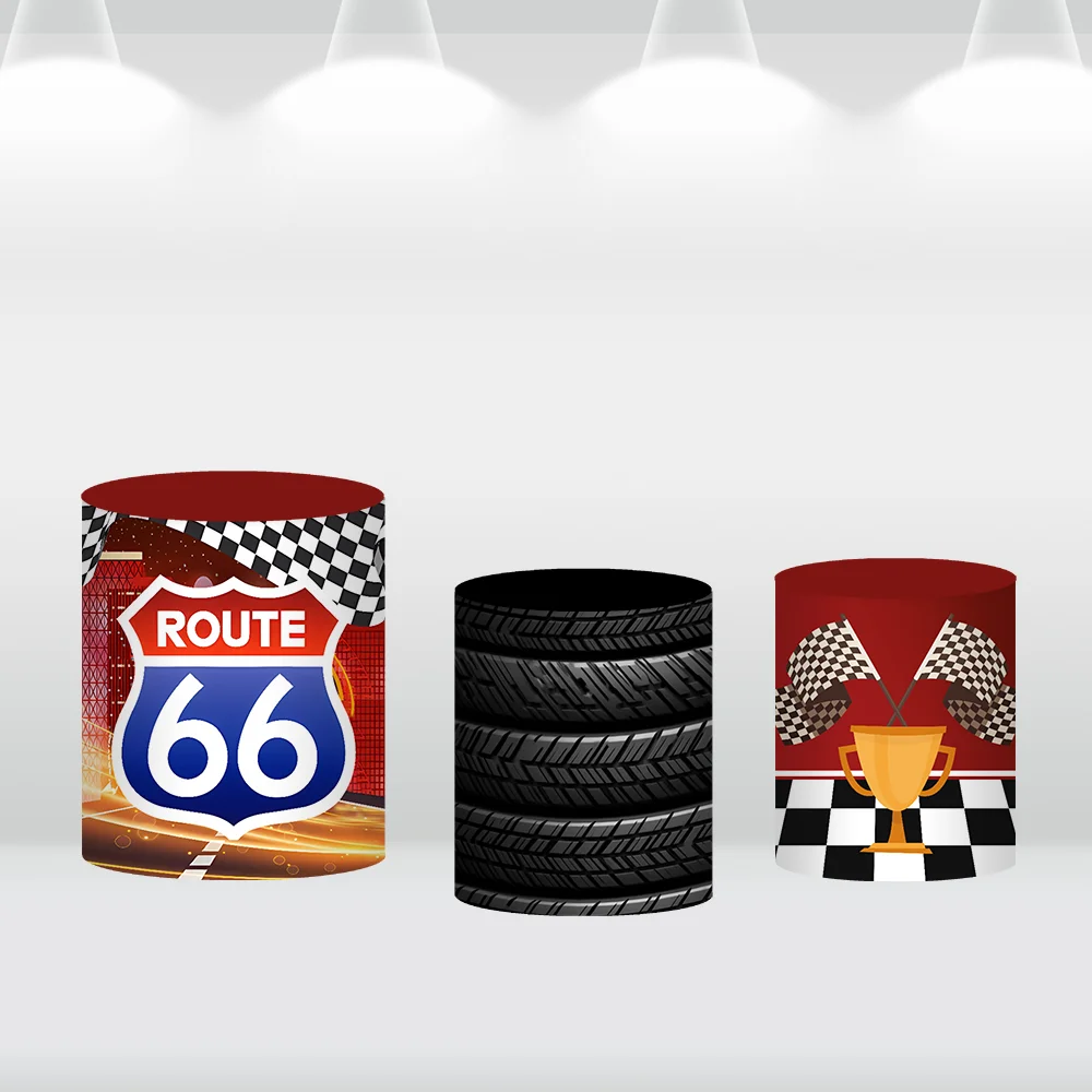 Круглый фон с изображением машинки Диснея, персонализированная гоночная тема McQueen, детский круг для мальчиков, день рождения, фон для детского душа, стена