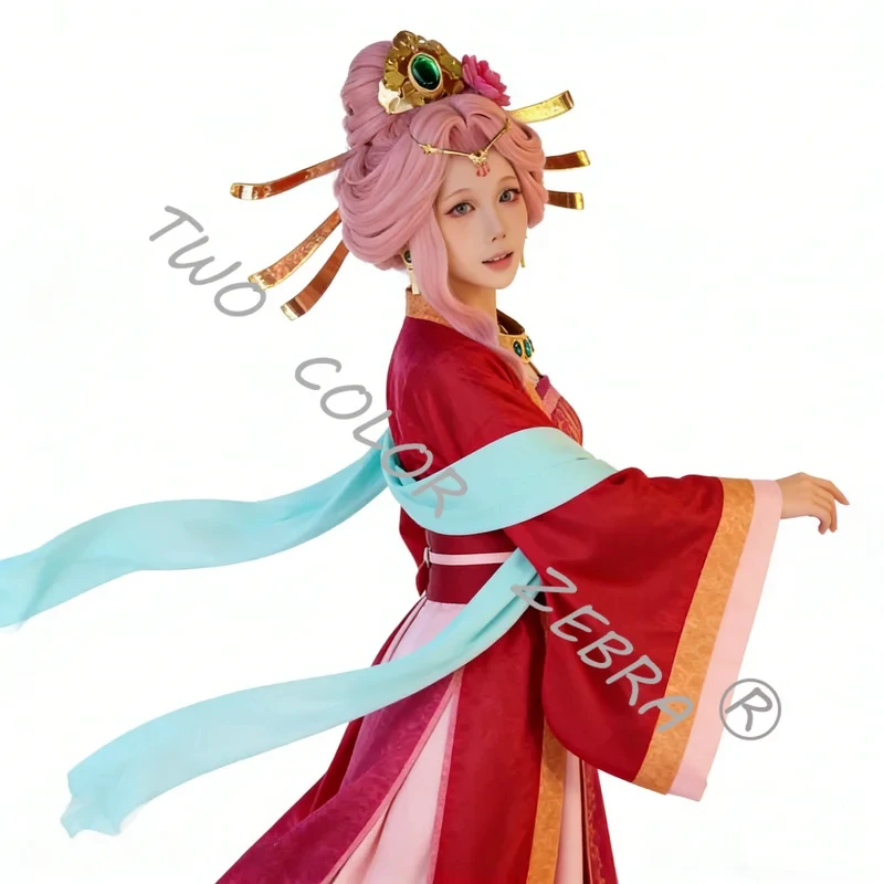 A;3\v,7'd/The Apothecary Diaries Gyokuyou Cosplay Costume Pink Hanfu Dress Full Set Yuye Imperial Role Play Clothing Hw.3;v'6\b/ view 4