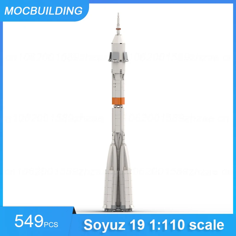 MOC Building Blocks Soyuz 19 Apollo–Soyuz Test Project 1:110 Scale Model DIY Assemble Bricks Space Educational Toys Gifts 549PCS