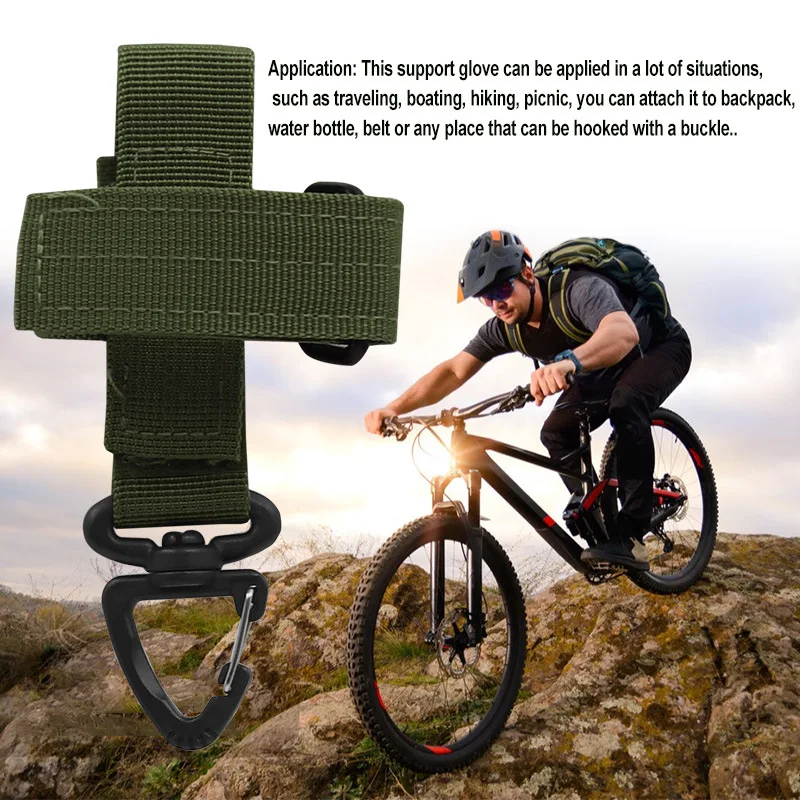 Multi-purpose Nylon Gloves Hook Work Safety Clip Outdoor Tactical Climbing Rope Anti-lost Camping Hanging Buck Defence Ring