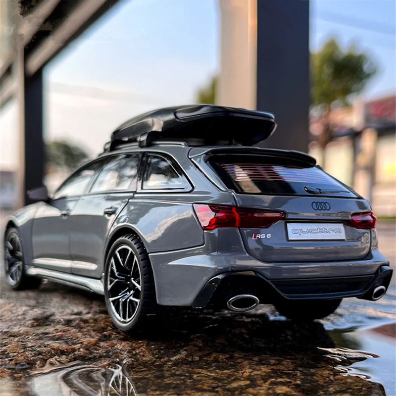 1/24 Audi RS6 alaşım Avant Station Wagon araba modeli Diecasts Metal oyuncak spor araba modeli simülasyon ses ve ışık çocuk oyuncakları hediyeler