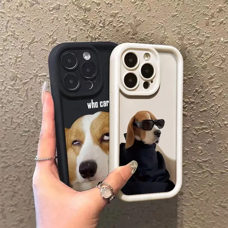 Funny Puppy Dog Phone Case For iPhone 15 14 13 12 11 Pro Max Mini X XR XS SE20 8 7 Plus Silicone Cases Beagle Welsh Corgi