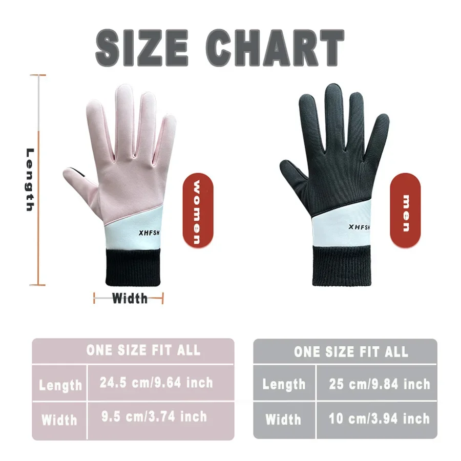 CZHIYAO Winter Cycling Gloves Touch Screen Warmth Sport Anti Slip For Outdoor Cycling Skiing Running Winter Working Cold Weather