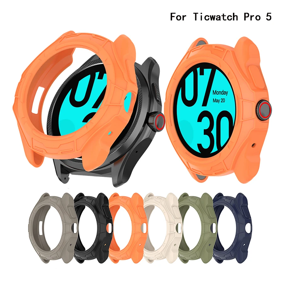 

Защитный чехол для Ticwatch Pro 5, защитный чехол из ТПУ, бампер, защитная рамка, аксессуары для Ticwatch Pro5