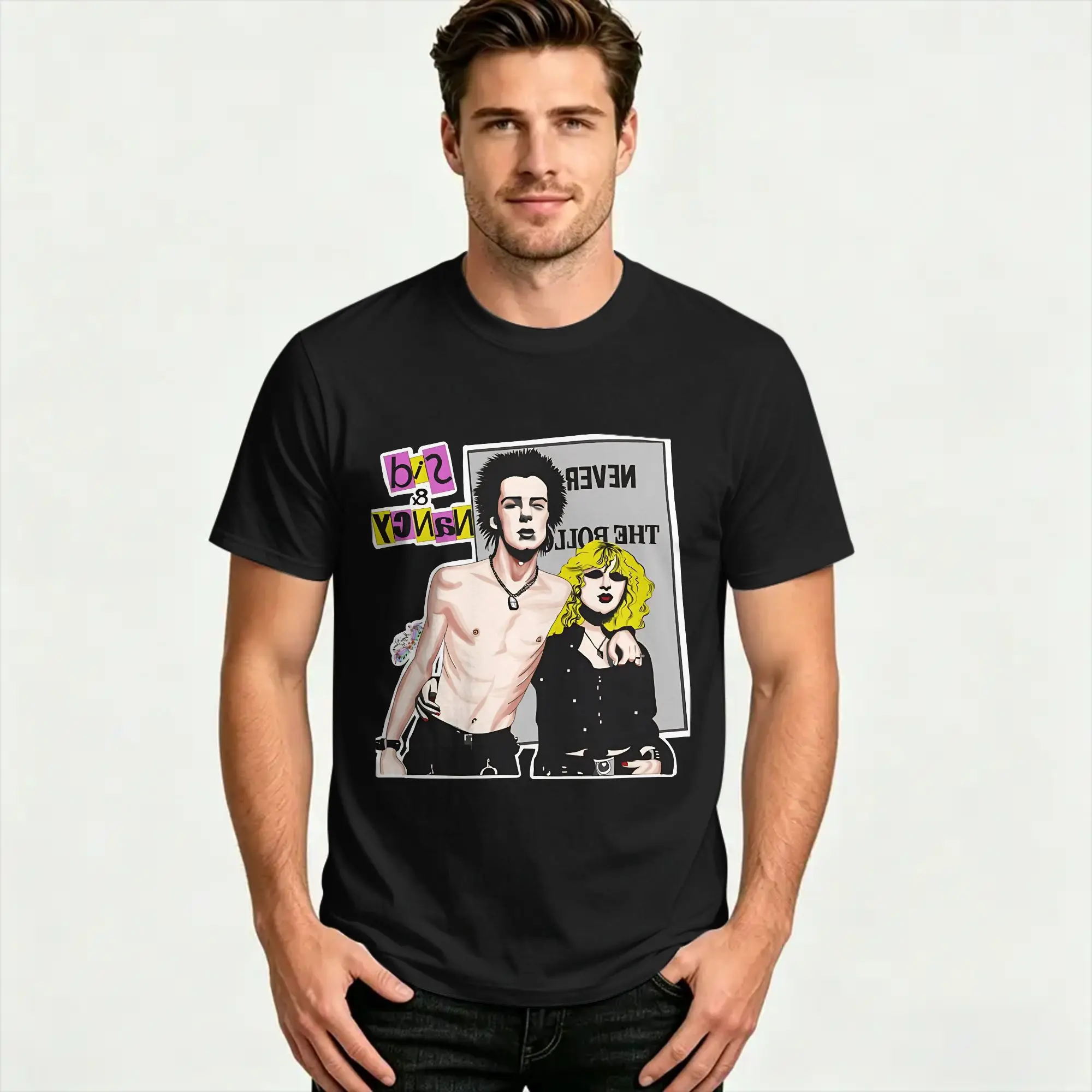 Sid And Nancy Sexy Dynamite London  T Shirt  Harajuku T-Shirts Short Sleeve  Tops Summer 100% Cotton Plus Size 5XL Top Tees