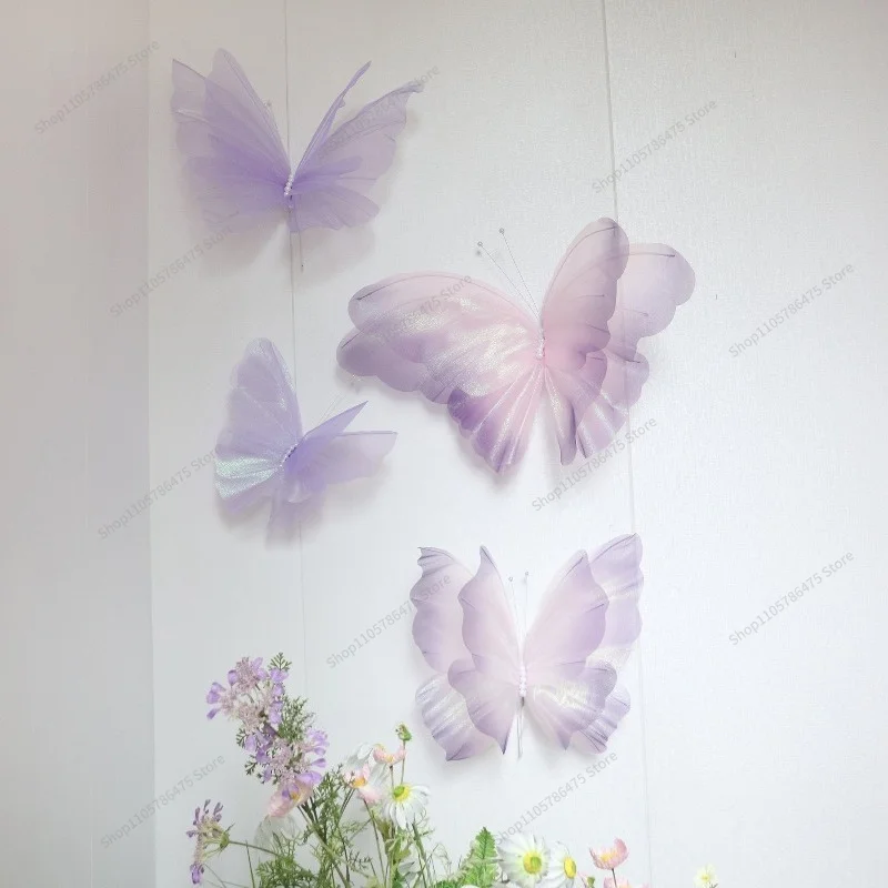 For Finished Butterfly Simulation Flower Handmade DIY Simulation Flower Art Set Ornament