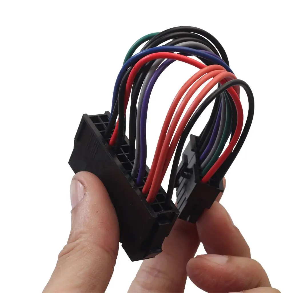 15cm Power Supply Cable Cord 18AWG Wire ATX 24 pin to 14 pin Adapter Cable for Q77 B75 A75 Q75 Motherboard