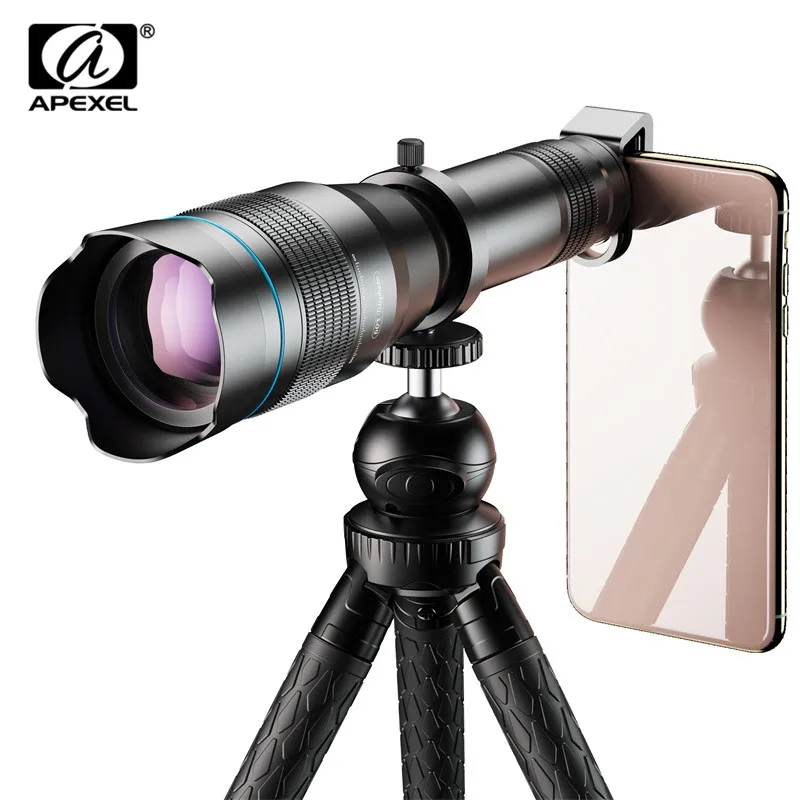 APEXEL Professional Phone Lens With Tripod Remote Shutter HD 60x Telescope For iPhone Samsung Huawei Xiaomi Other Smartphone