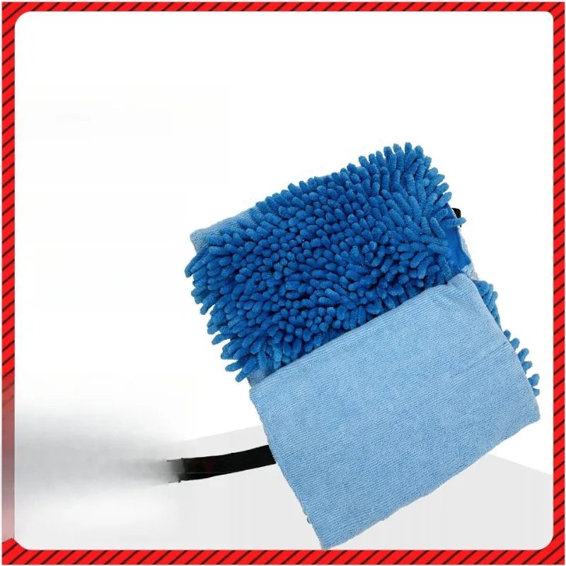 

Double-sided long-haired coral fleece waterproof car wash gloves tools chenille car cleaning gloves rags car cleaning supplies