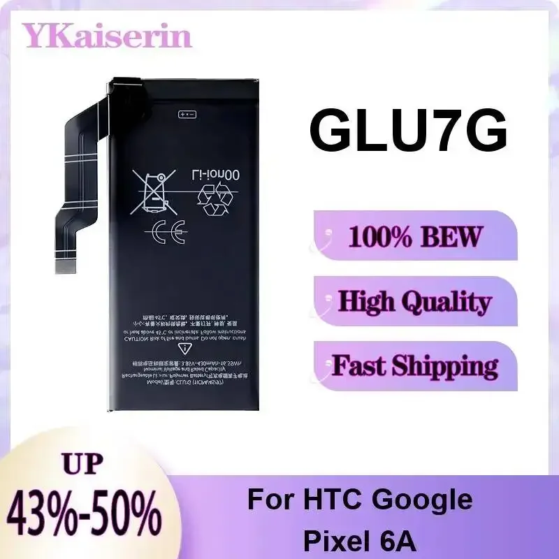 GLU7G Mobile Phone Battery Hardwearing For Htc Google Pixel 6A 4370mAh