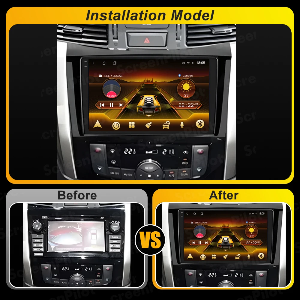 Android 16  For Nissan NAVARA Frontier NP300 2015 - 2024  Multimedia Video Player  Carplay Touch Screen RDS Intelligent System
