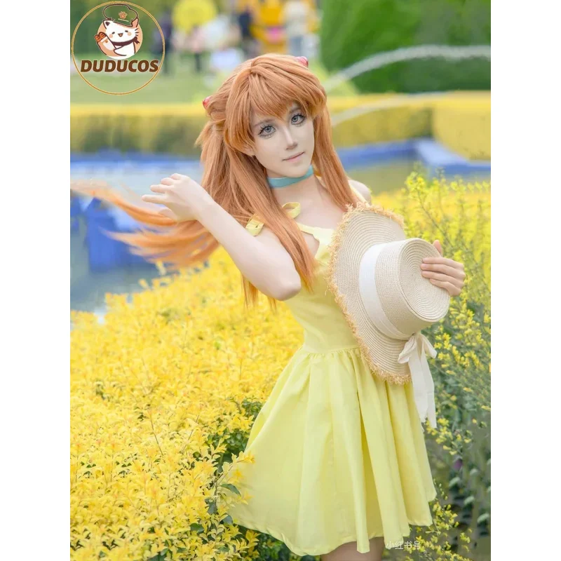 

Asuka Eva Cos Clothing New Century Evangelion Yellow Skirt Summer Skirt Cosplay Animation Cosplay Anime Cos
