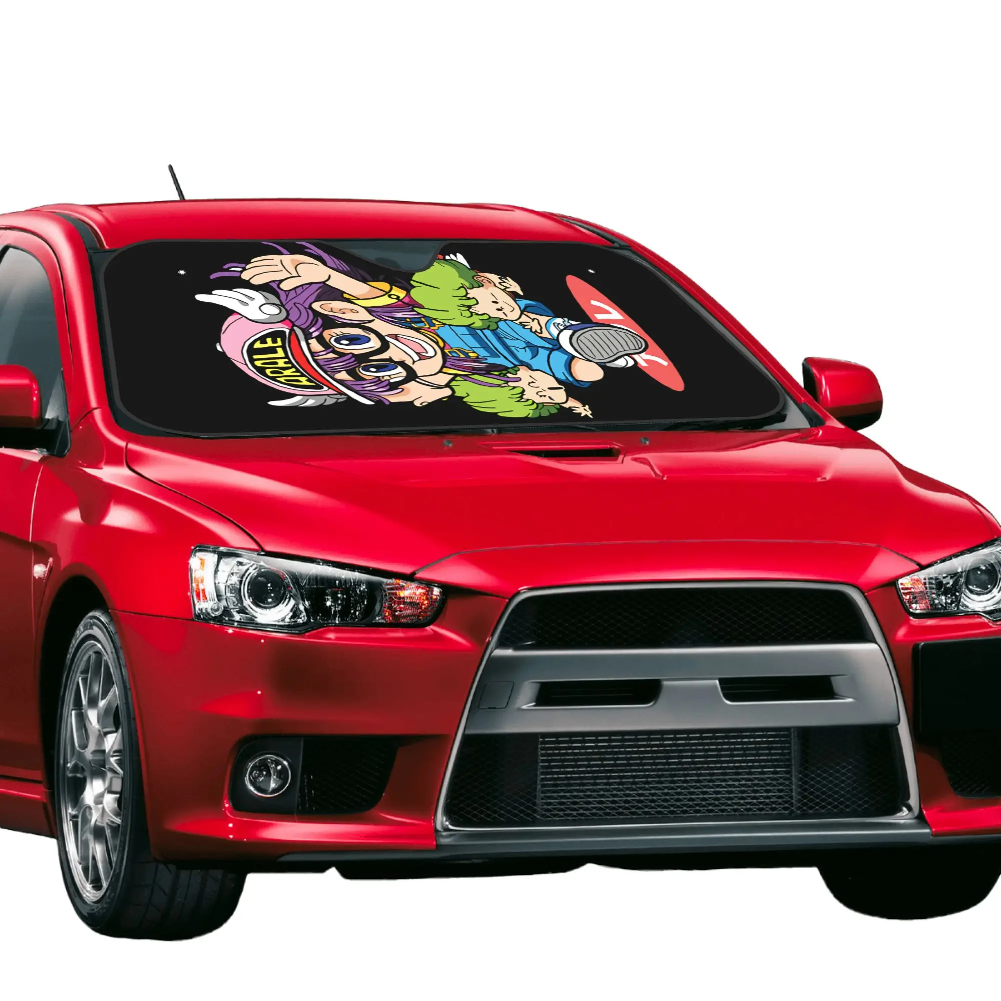 Arale Norimakis Japanese Dr Slump Car Front Windshield Sun Visor UV Protection Car Sun Shade Aluminum Foil Car Sunshade