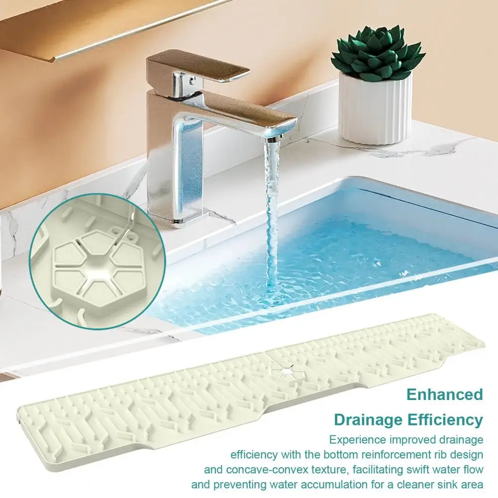 Foldable Faucet Pad Silicone Faucet Drain Pad for Kitchen Bathroom Sink Mat Foldable High Temperature Resistant for Universal