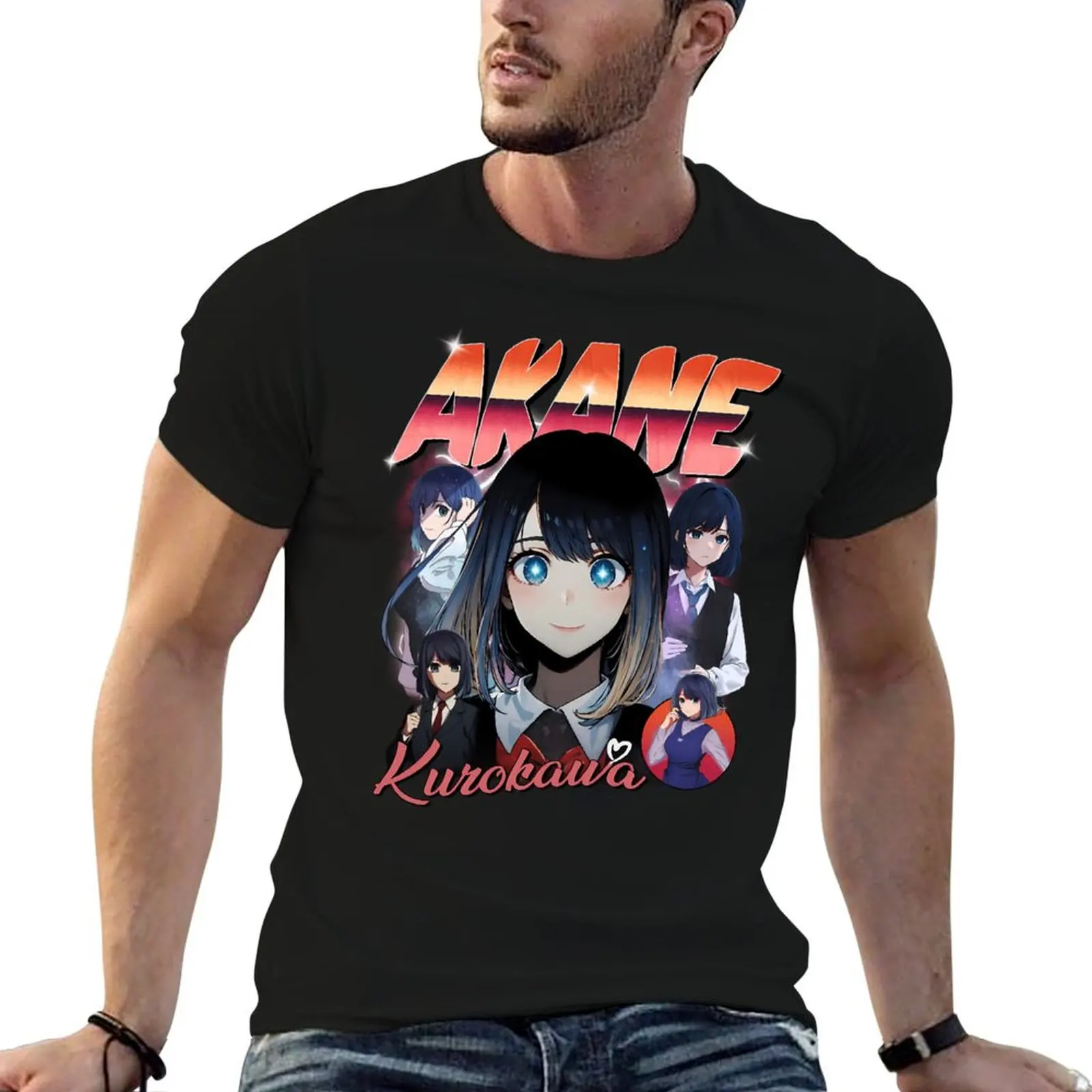 Akane Kurokawa Vintage Bootleg T-Shirt Plus Size Lightweight Top