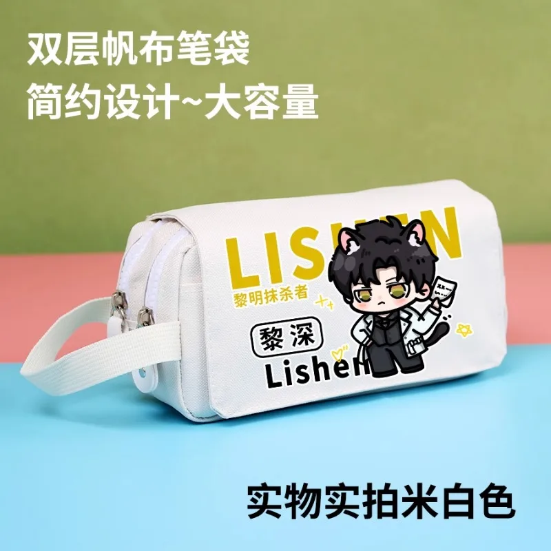 Game Love and Deepspace Cos Zayne Rafayel Xavier Double-layer Simple Portable Portable Canvas Cartoon Print Pencil Case Gift