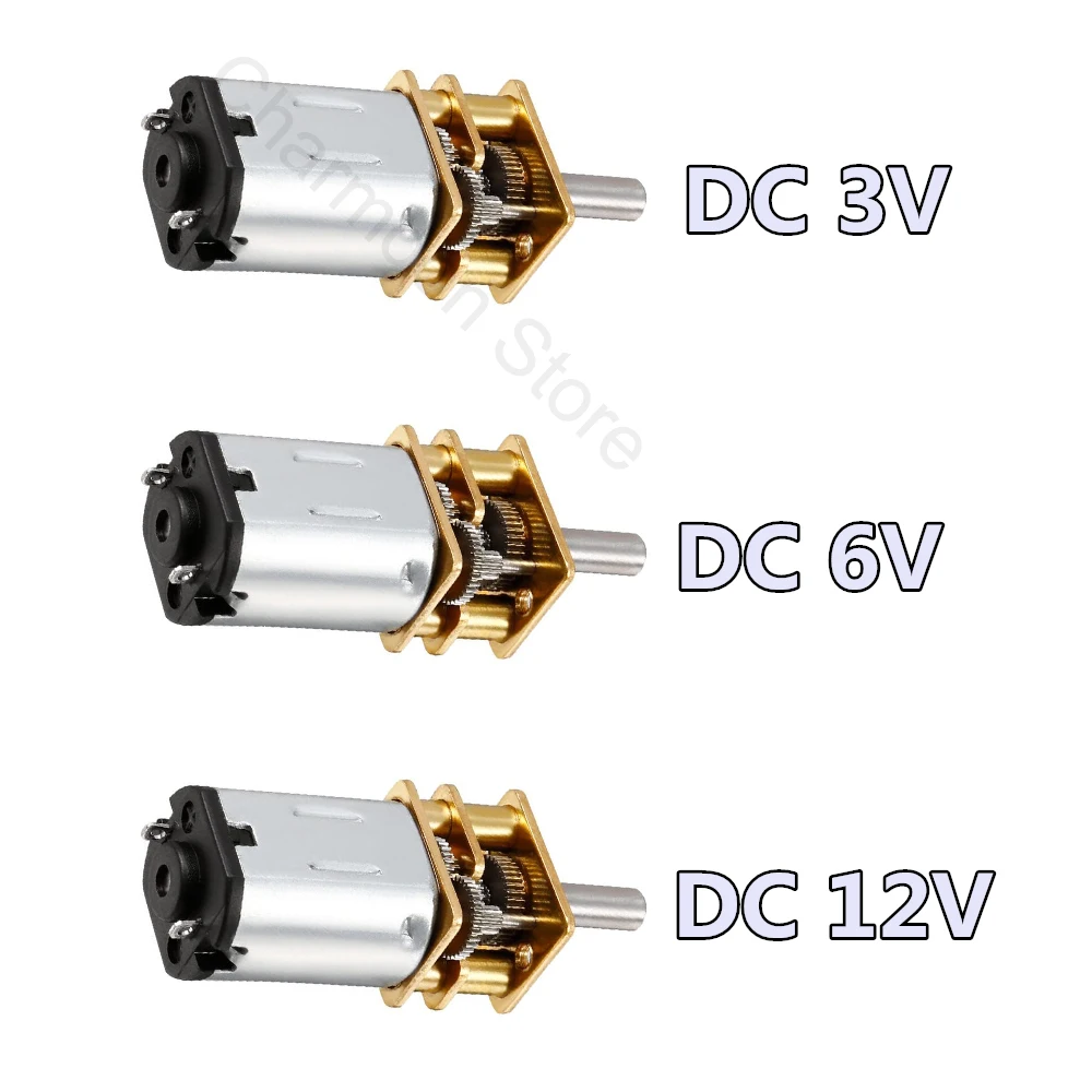 DC 3V/6V/12V N20 Mini Micro Metal Gear Motor with Gearwheel DC Motors 15/30/50/60/100/200/300/500/1000RPM